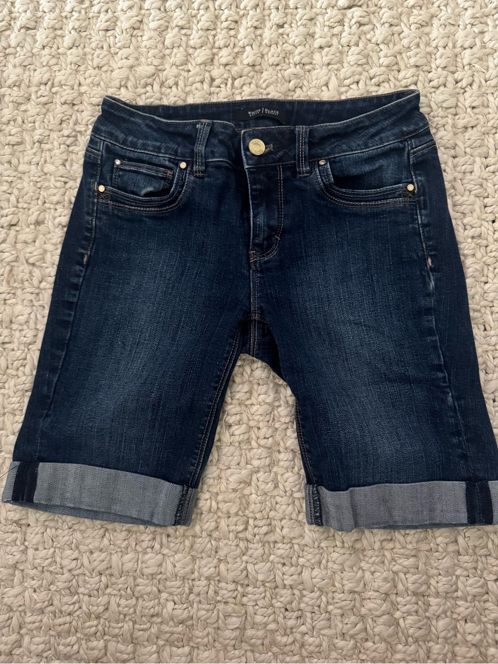 White House Black Market Dark Indigo Denim Bermuda Shorts